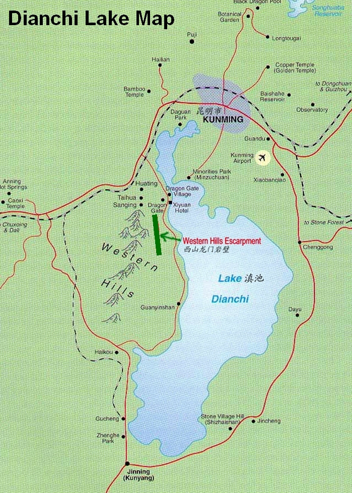 Dianchi Lake and Western Hill tour map.jpg