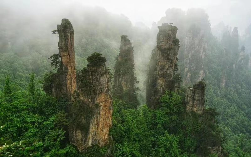 Shijiayan Tourist Route in Tianzi Mountain