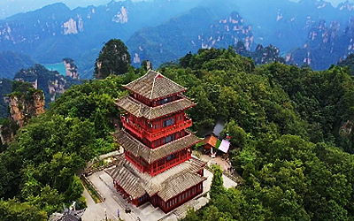 Tianzi Pavilion on Tianzi Mountain